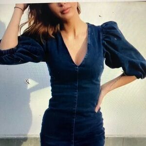 Zara Midnight Black Puff Sleeve Dress